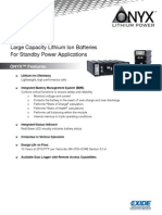 Onyx™: Large Capacity Lithium Ion Batteries For Standby Power Applications