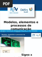Modelos, Elementos e Processos de Comuncacao