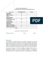 Determinación Ka ácido acético