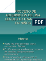 El Proceso de Adquisicion de Una Lengua Extranjera