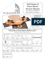 5435 Frame & Panel Master Owners Manual: Additional Hardware