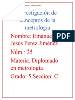 Investigación de Conceptos de La Metrología