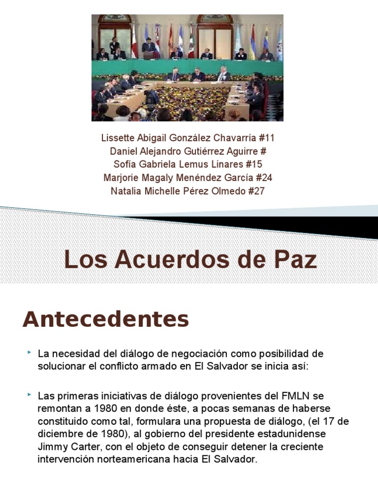 Los Acuerdos de Paz en El