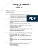 Comprehensive Exam a (Ch. 1-6)