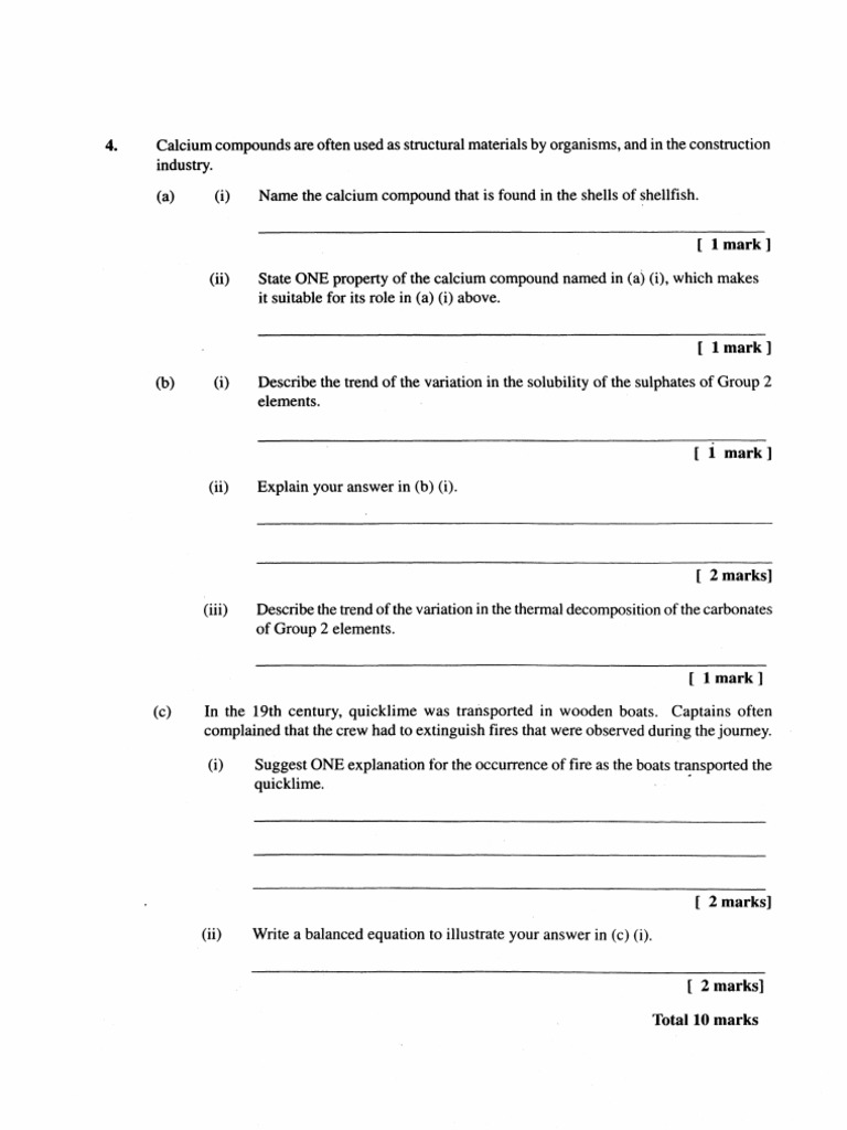 Chemistry Module 3 Past Papers