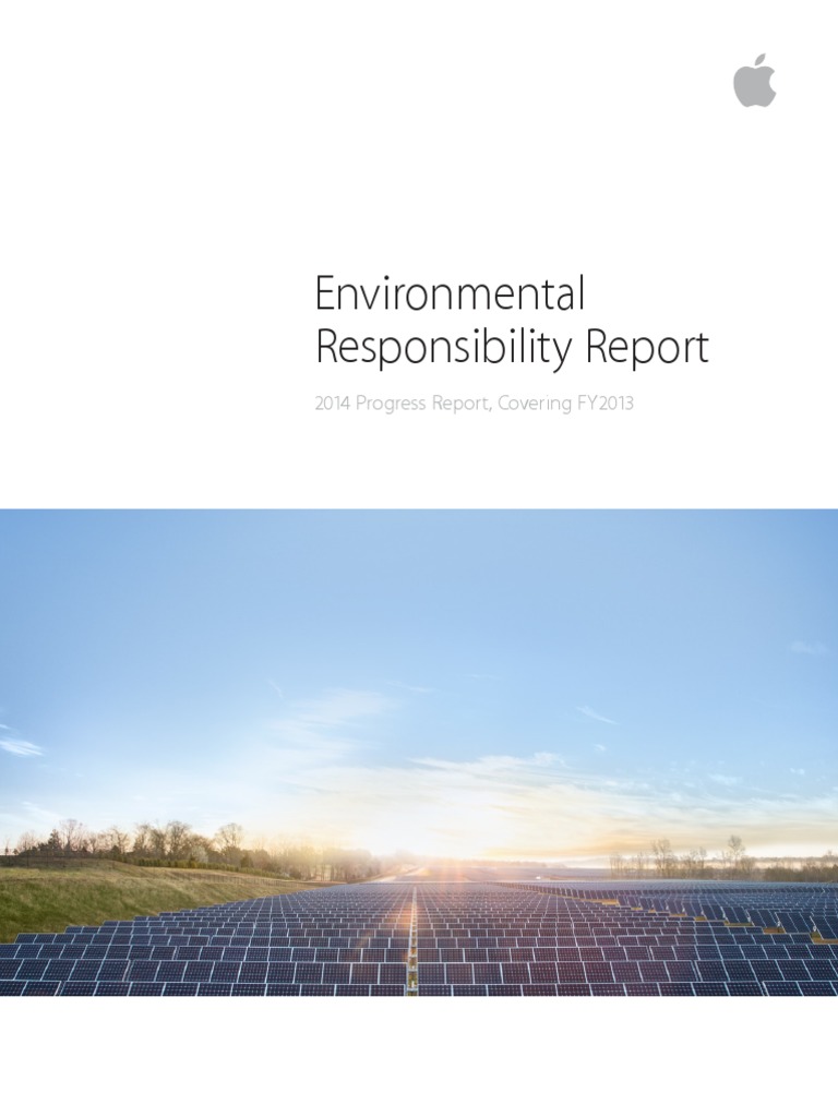 Apple Environmental Responsibility Report 2014 Renewable Energy Carbon Footprint