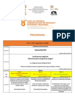 Programa 8o. Foro de Finanzas, Administración de Riesgos e Ingeniería Financiera