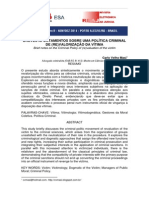 Breves Apontamentos Sobre Uma Política Criminal de (Re) Valorização Da Vítima