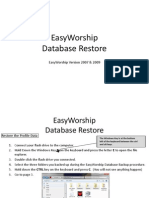Restore - Back up EasyWorship2009