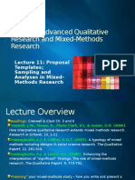 PSY202 Lecture 11 Slides - Proposal Templates Sampling and Analyses in Mixed-Methods Research