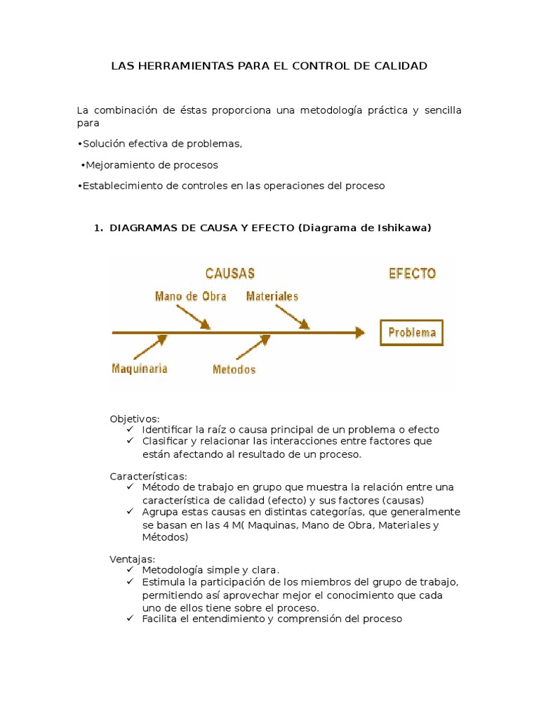 Las Herramientas para El Control de Calidad | PDF | Estadísticas ...