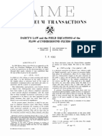 Darcy's Law and the Field Equations of the Flow of Underground Fluids SPE-749-G