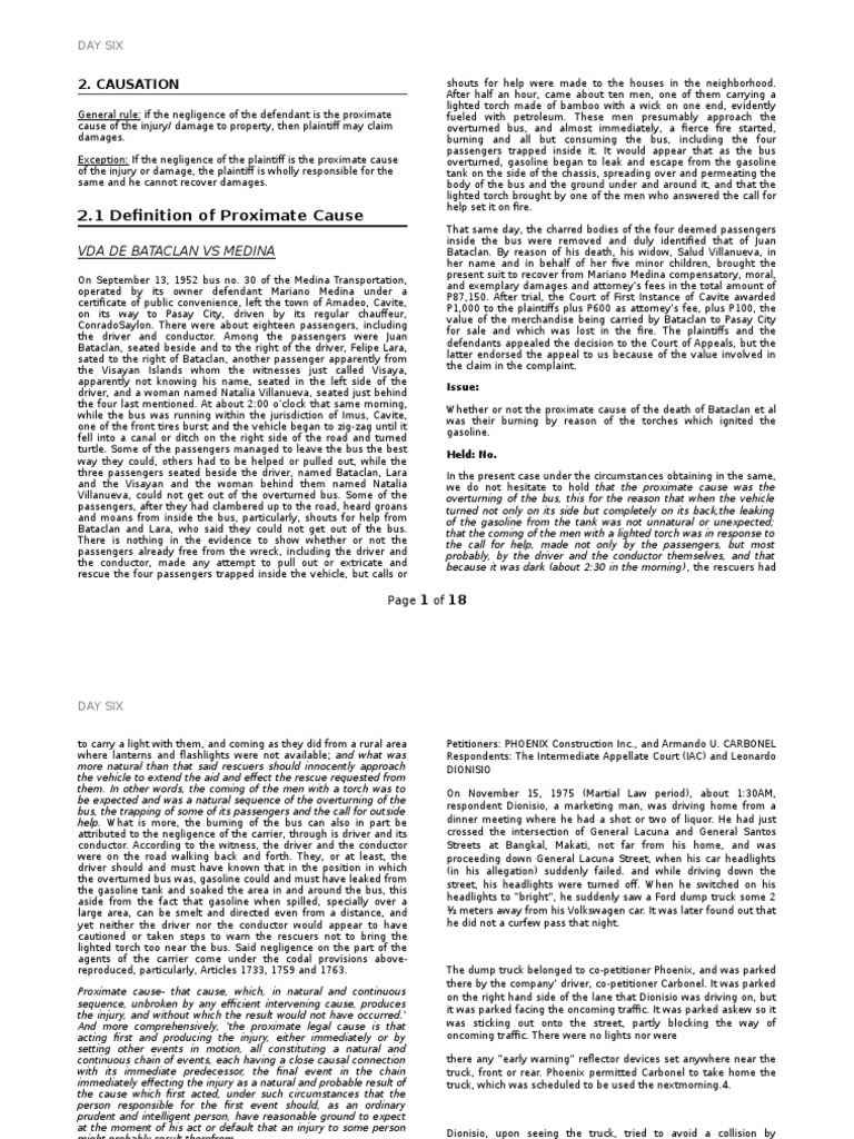 Torts and Damages | PDF | Negligence | Causation (Law)