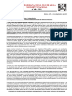 Comunicado en El Marco Del Primer Aniversario de La Desaparición Forzada (Ayotzinapa)