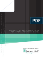 Glossary of Job Descriptions for Information Technology