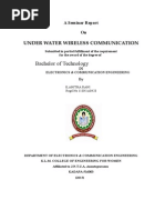 Bachelor of Technology: Under Water Wireless Communication