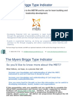 The Myers Briggs Type Indicator The Myers Briggs Type Indicator