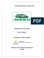 Brand Management Project on Meru Cabs