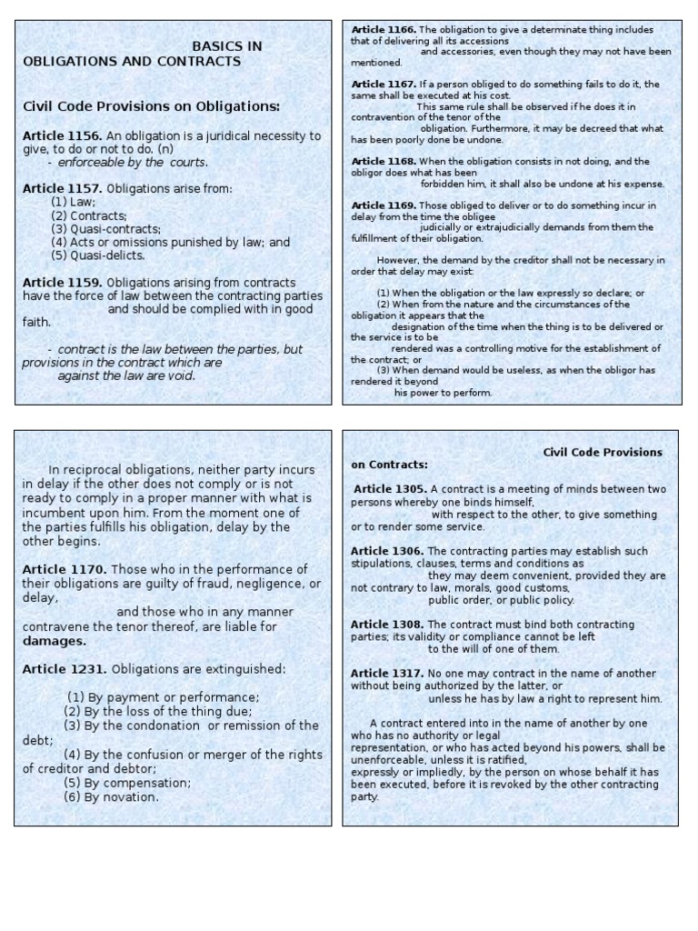 Notes Ce Laws, contracts and obligations Damages Overtime