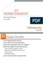 BI Project Design Checklist