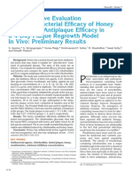 (1)Comparative Evaluation of the Antibacterial Efficacy of Honey in Vitro and Antiplaque Efficacy in a 4-Day Plaque Regrowth Model in Vivo JOP2012!09!2