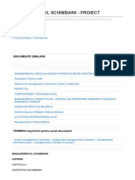 Managementul Schimbarii - Proiect