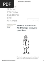 Medical School Interview Questions and Answers