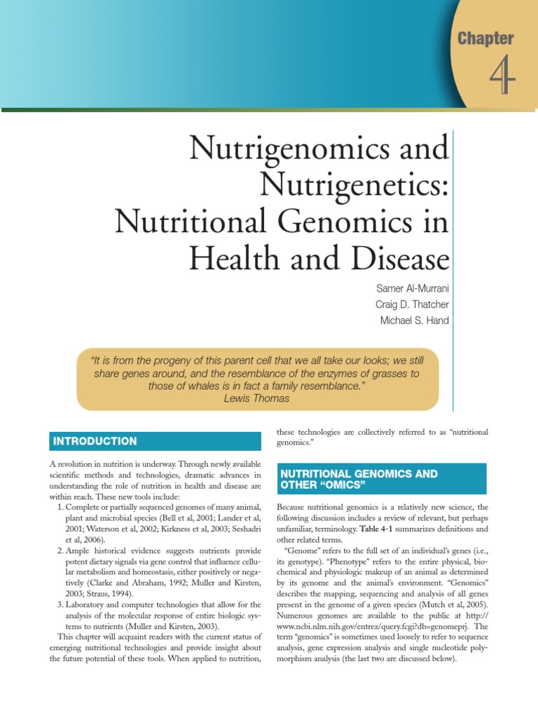 Small Animal Clinical Nutrition PDF Nutrigenomics Dna Microarray
