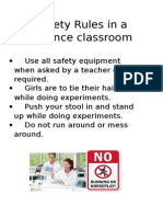 Safety Rules in A Science Classroom by Ali Bader
