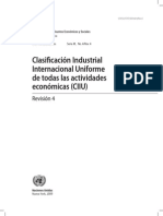 CIIUU DE TODAS LAS ACTIVIDADES REALIZADAS POR LOS SECTORES DE COMERCIO Y SERVICIO