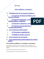 Ingresos públicos: clasificación y conceptos clave (L2