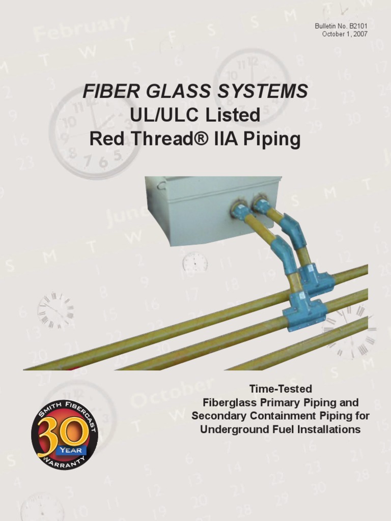 Piping FG Smith Fiberglass Gasoline Pipe (Fluid Conveyance)