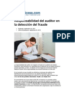 La Responsabilidad Del Auditor en La Detección Del Fraude