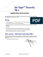3M Tattle-Tape Security Strip DVM-1: Application Instructions