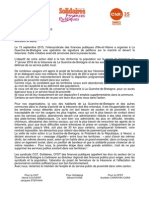 Lettre CGT-SNUI-CFDT Élus La Guerche