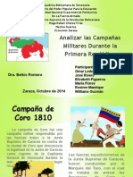 Campañas militares de la Primera República de Venezuela 1810-1812