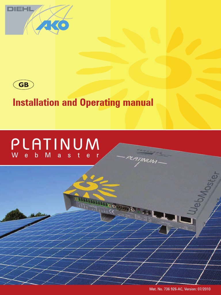 Platinum WebMaster User Manual | PDF | Ip Address | Modem