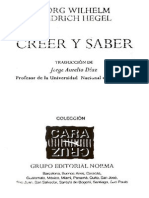 Hegel Creer y Saber PDF