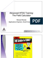 Advanced HFSS Training The Field Calculator