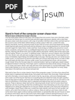 Cat Ipsum - A Furrier Lorem Ipsum