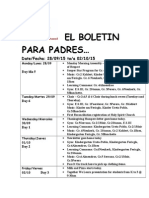 El Boletin para Padres : Date/Fecha: 28/09/15 To/a 02/10/15