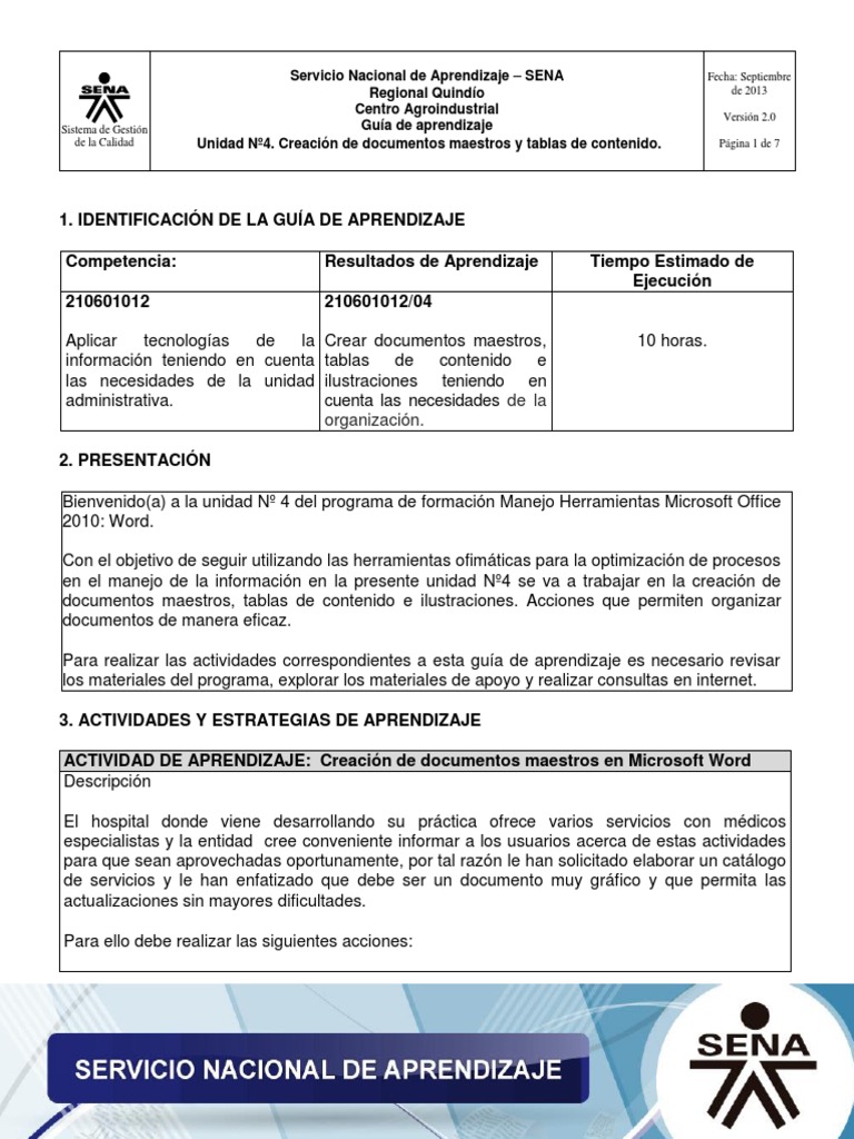 Guia de Aprendizaje Semana4 Word | PDF | Microsoft | Microsoft Word