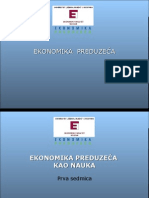 I Predavanje - Ekonomika Preduzeca Kao Nauka Izmjenj USB