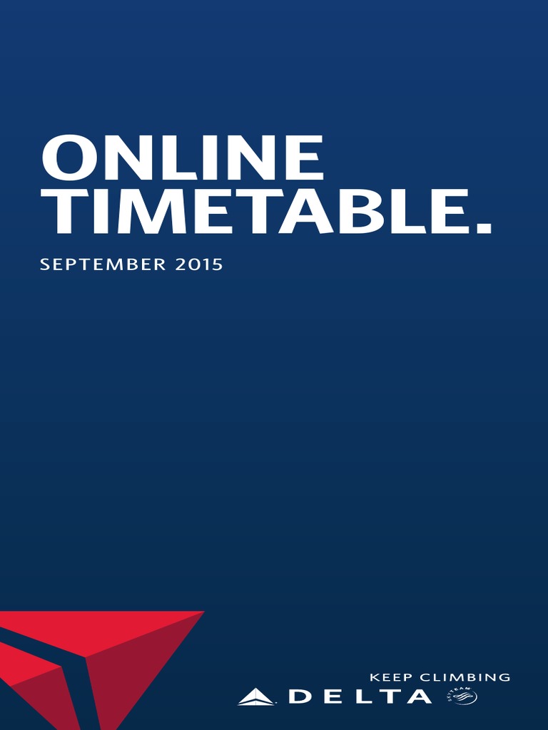 Flight Schedules | PDF | Delta Air Lines | Transport Companies