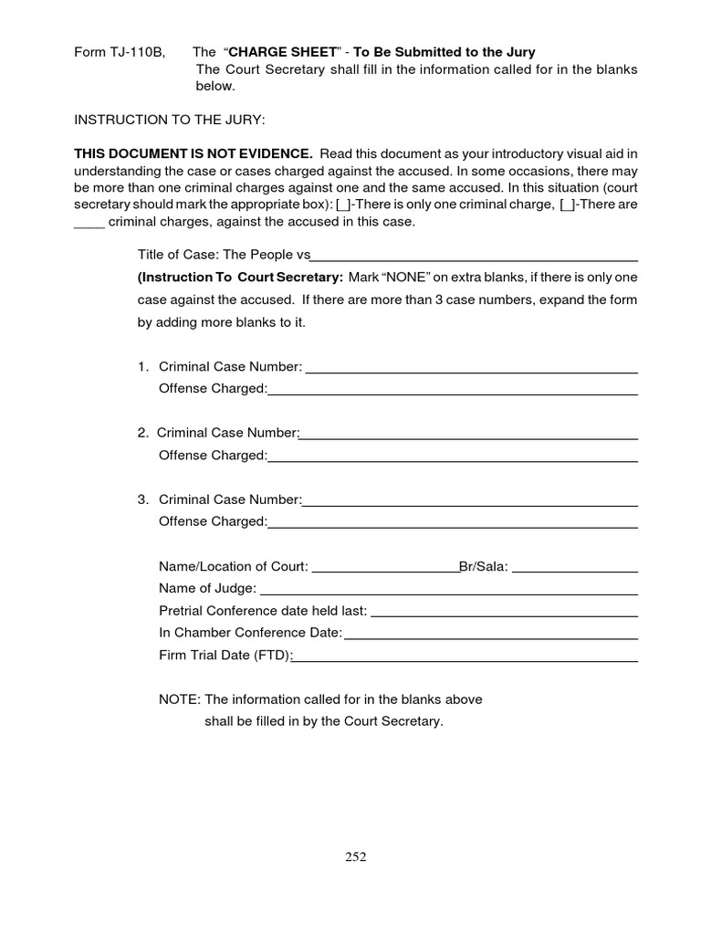 Jury Instruction to Submit Criminal Case to the Jury for Discussion and