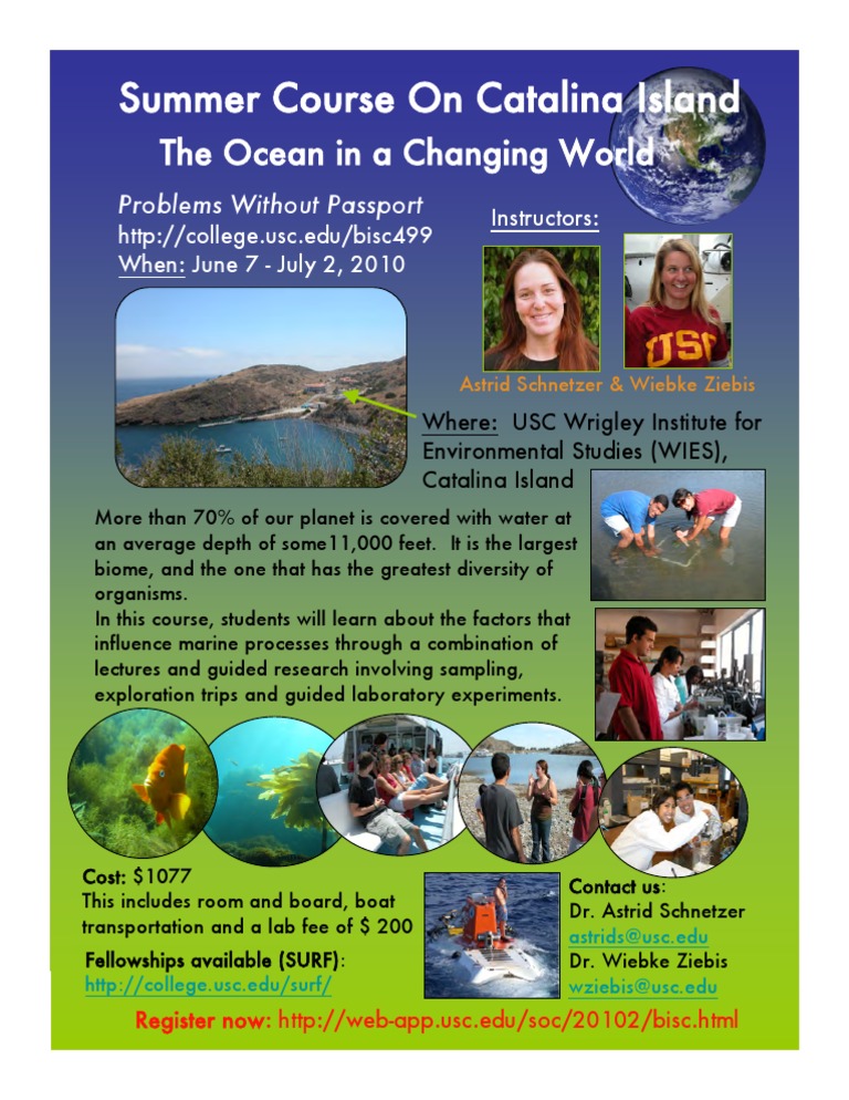 Ocean Studies Summer Course 2010 | PDF | Science & Mathematics
