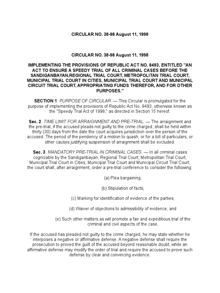 Download Free Right To A Speedy Trial Court Cases Software