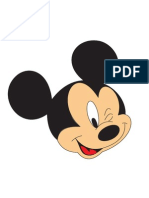 Cara de Mickey Mouse Disney Dibujo en Corel Draw 
