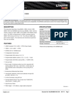 KVR1333D3N9/1G: Memory Module Specifi Cations