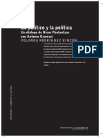 Lo político y la política Un diálogo de Nicos Poulantzas con Antonio Gramsci Yolanda Rodríguez Rincón